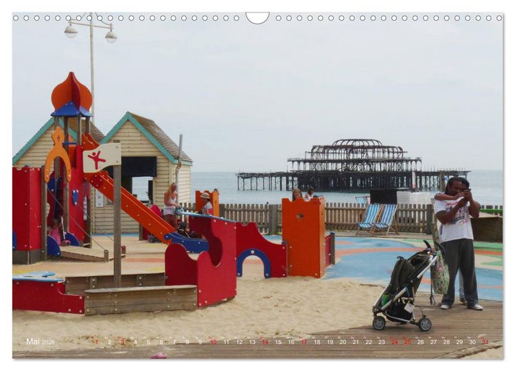 Produktbild: Brighton Pier Bunter Sommer (Wandkalender 2026 DIN A3 quer), CALVENDO Monatskalender