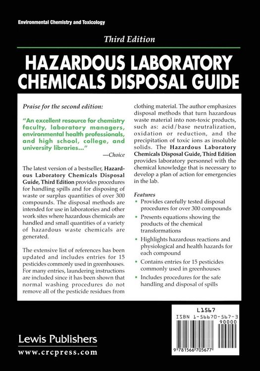 Produktbild: Hazardous Laboratory Chemicals Disposal Guide