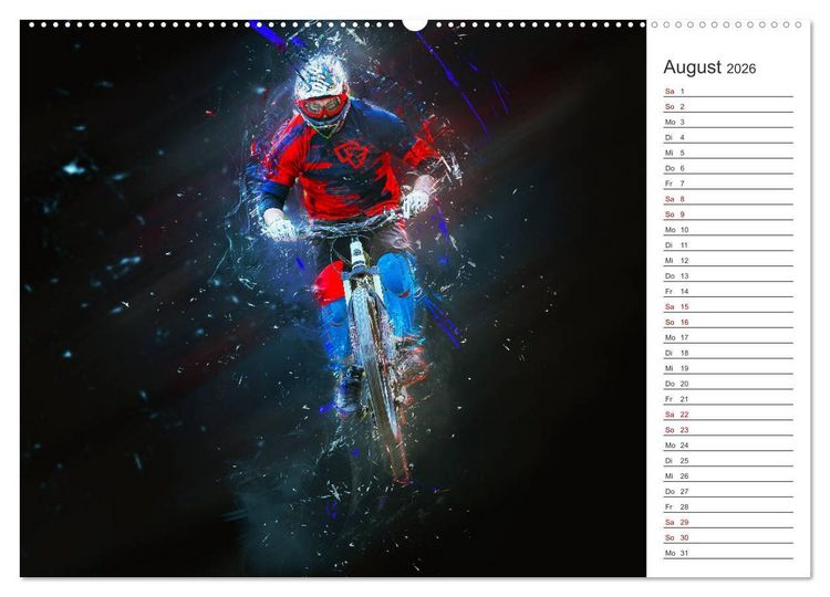 Produktbild: Downhill Explosion (hochwertiger Premium Wandkalender 2026 DIN A2 quer), Kunstdruck in Hochglanz