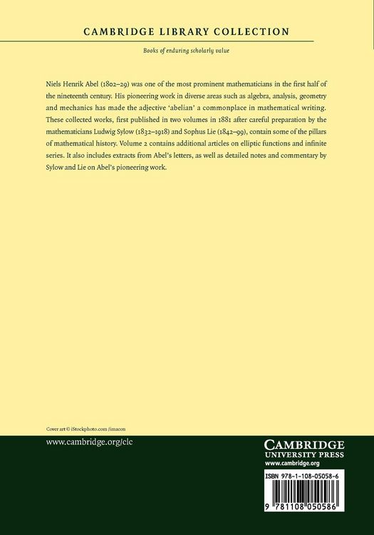 Produktbild: Oeuvres Completes de Niels Henrik Abel