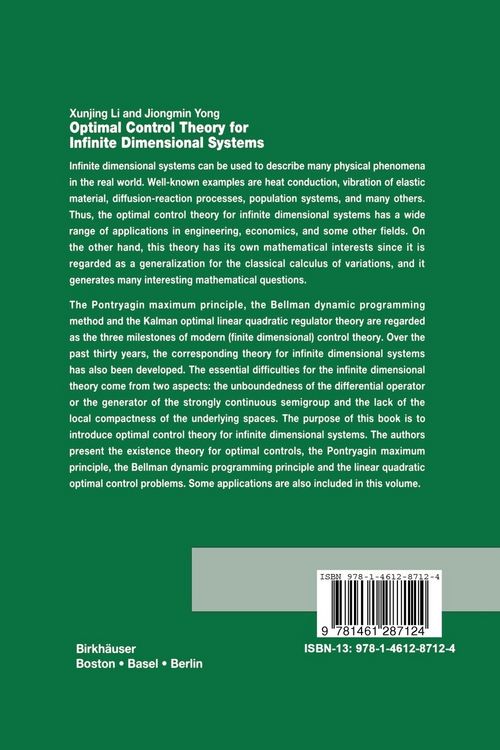Produktbild: Optimal Control Theory for Infinite Dimensional Systems