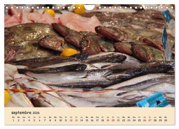 Produktbild: Aux march&eacute;s en France (Calendrier mural 2026 DIN A4 vertical), CALVENDO calendrier mensuel