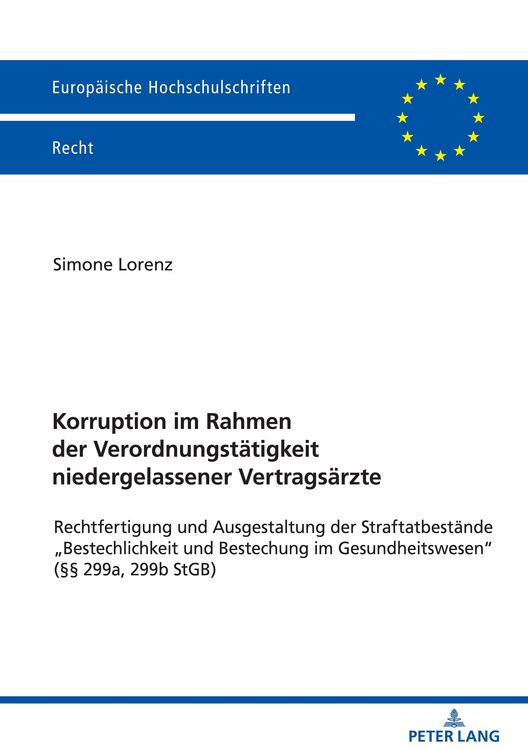 Produktbild: Korruption im Rahmen der Verordnungst&auml;tigkeit niedergelassener Vertrags&auml;rzte