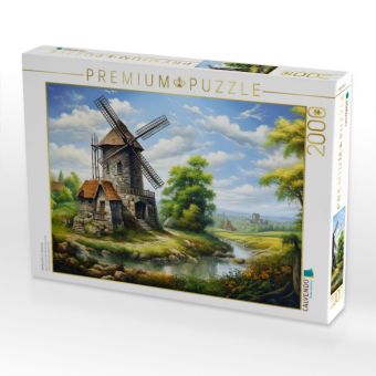 Produktbild: CALVENDO Puzzle Windm&uuml;hle im Sommer | 2000 Teile Lege-Gr&ouml;&szlig;e 90x67cm Foto-Puzzle f&uuml;r gl&uuml;ckliche Stunden