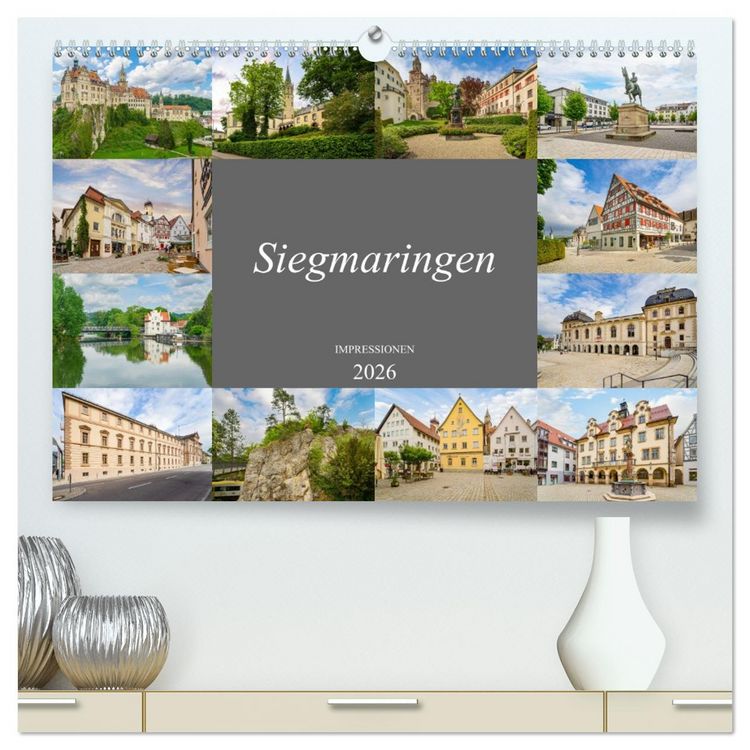 Produktbild: Sigmaringen Impressionen (hochwertiger Premium Wandkalender 2026 DIN A2 quer), Kunstdruck in Hochglanz