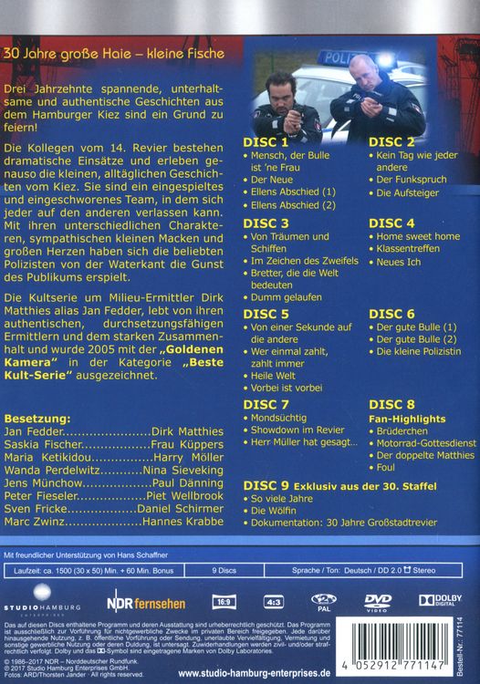Produktbild: Gro&szlig;stadtrevier - 30 Jahre/Jubil&auml;umsedition [9 DVDs]