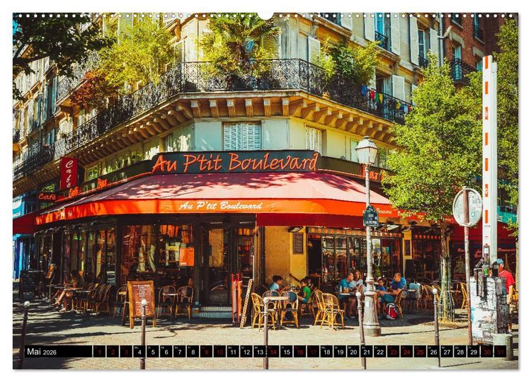 Produktbild: Paris Bistros (hochwertiger Premium Wandkalender 2026 DIN A2 quer), Kunstdruck in Hochglanz