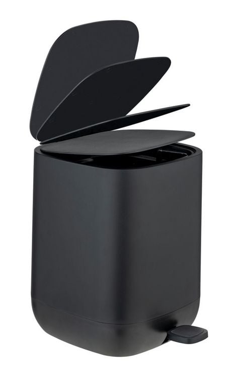 Produktbild: Bad-Accessoire Set Mod. Davos Schwarz, mit Treteimer 5 Liter