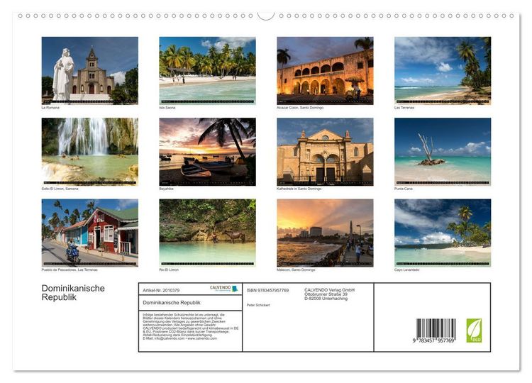 Produktbild: Dominikanische Republik (hochwertiger Premium Wandkalender 2026 DIN A2 quer), Kunstdruck in Hochglanz