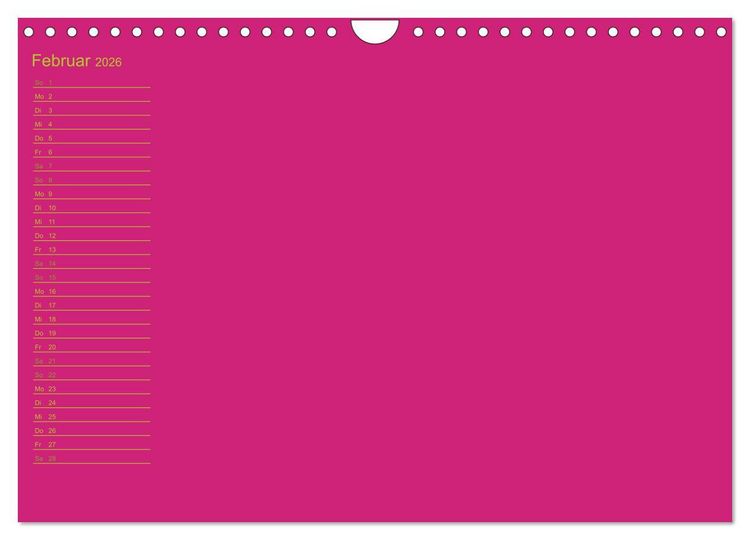 Produktbild: Bastel-Geburtstagskalender pink / Geburtstagskalender (Wandkalender 2026 DIN A4 quer), CALVENDO Monatskalender