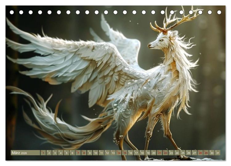 Produktbild: Fantastische Chim&auml;ren - von zauberhaft bis atemberaubend (Tischkalender 2026 DIN A5 quer), CALVENDO Monatskalender