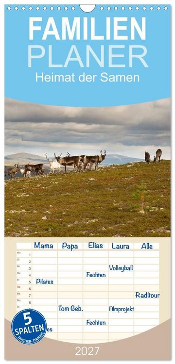 Produktbild: Familienplaner 2027 - Heimat der Samen mit 5 Spalten (Wandkalender, 21 x 45 cm) CALVENDO