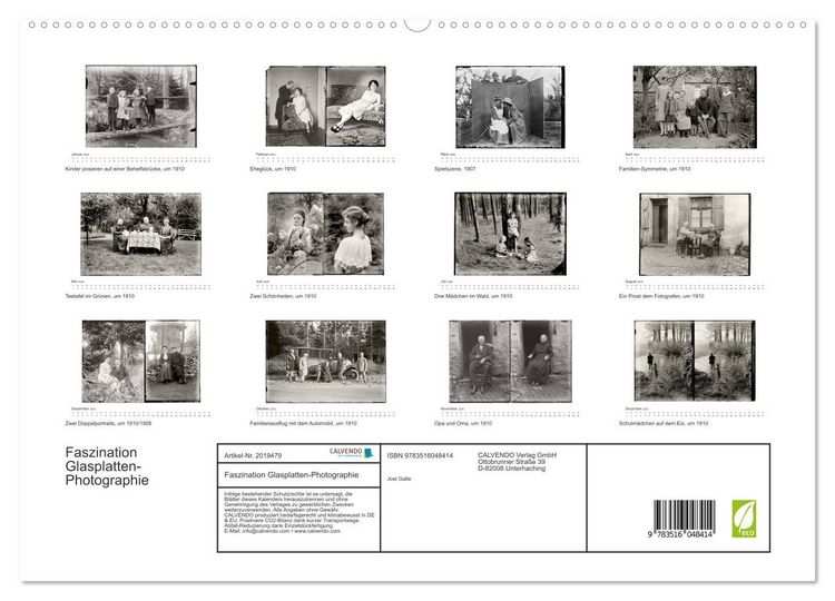 Produktbild: Faszination Glasplatten-Photographie (hochwertiger Premium Wandkalender 2026 DIN A2 quer), Kunstdruck in Hochglanz
