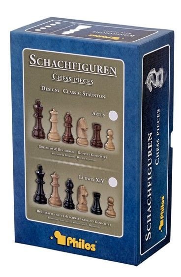 Produktbild: Philos 22311 - Schachfiguren Domitian, K&ouml;nigsh&ouml;he 90 mm, in Setup Box