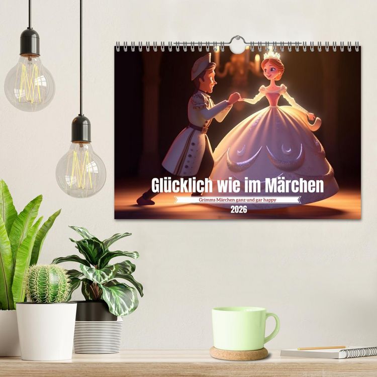 Produktbild: Gl&uuml;cklich wie im M&auml;rchen (Wandkalender 2026 DIN A4 quer), CALVENDO Monatskalender