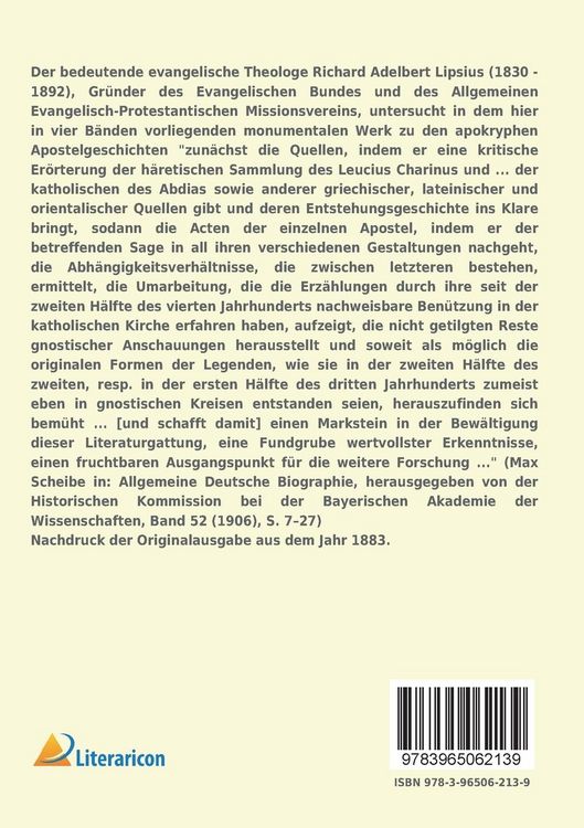 Produktbild: Die apokryphen Apostelgeschichten und Apostellegenden