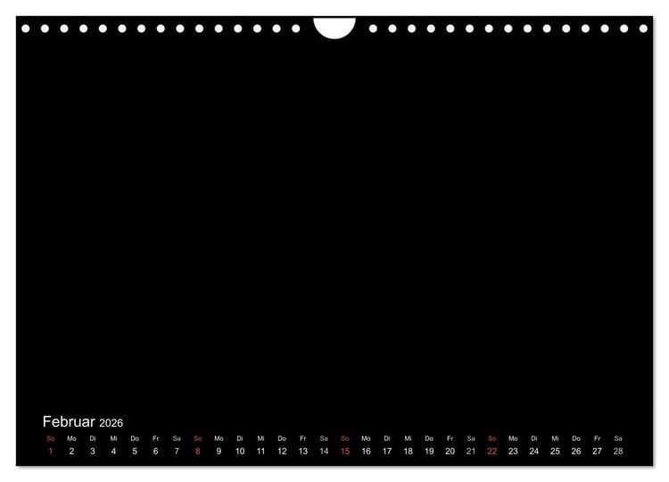 Produktbild: Bastelkalender - Schwarz (Wandkalender 2026 DIN A4 quer), CALVENDO Monatskalender