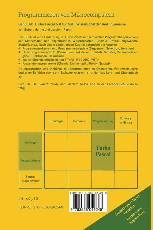 Produktbild: Turbo Pascal 5.0 f&uuml;r Naturwissenschaftler und Ingenieure