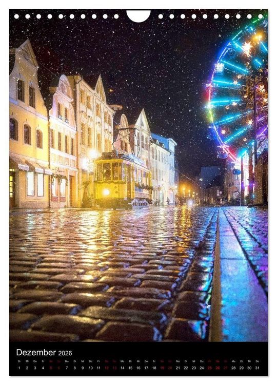 Produktbild: Cottbus und Umgebung f&uuml;r Nachtschw&auml;rmer (Wandkalender 2026 DIN A4 hoch), CALVENDO Monatskalender