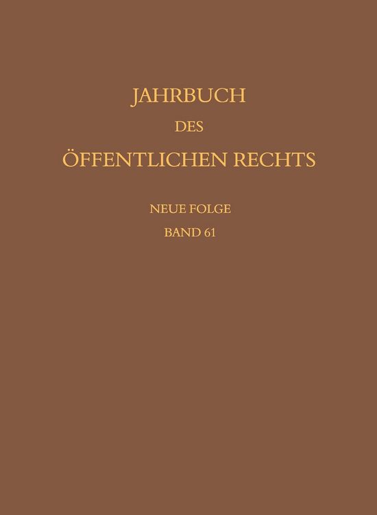 Produktbild: Jahrbuch des &ouml;ffentlichen Rechts der Gegenwart. Neue Folge