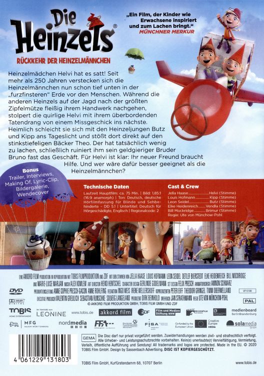 Produktbild: Die Heinzels - R&uuml;ckkehr der Heinzelm&auml;nnchen
