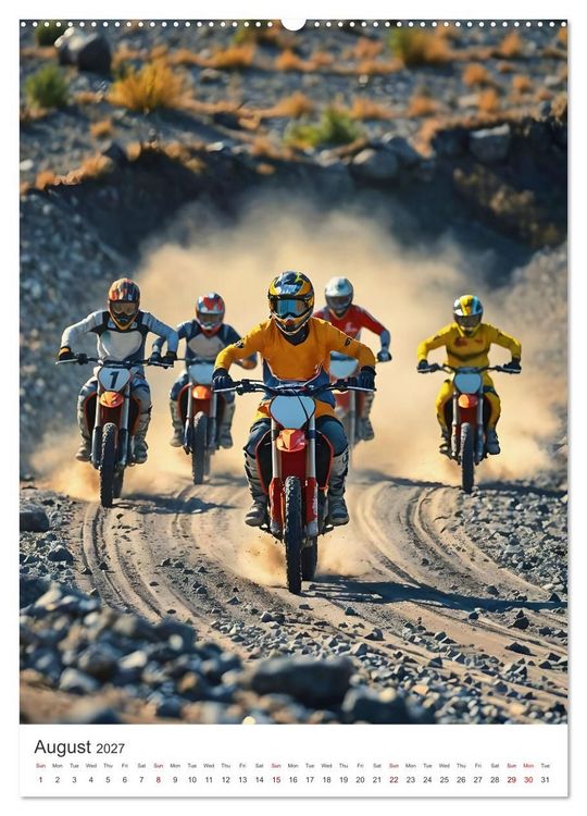 Produktbild: Throttle and thrills - High percentage motocross moments (Wall Calendar 2027 DIN A2 portrait), CALVENDO 12 Month Wall Calendar