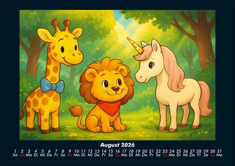 Produktbild: Nala & Buschi in m&auml;rchenhaften Welten 2026 Fotokalender DIN A4