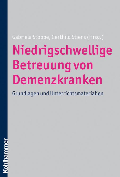 Produktbild: Niedrigschwellige Betreuung von Demenzkranken