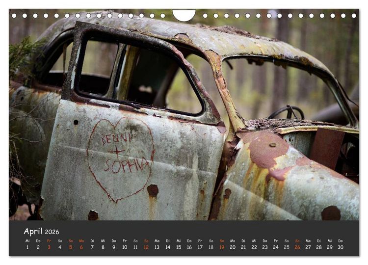 Produktbild: BILKYRKOG&Aring;RDEN Der Autofriedhof im Kyrk&ouml; Mosse (Wandkalender 2026 DIN A4 quer), CALVENDO Monatskalender