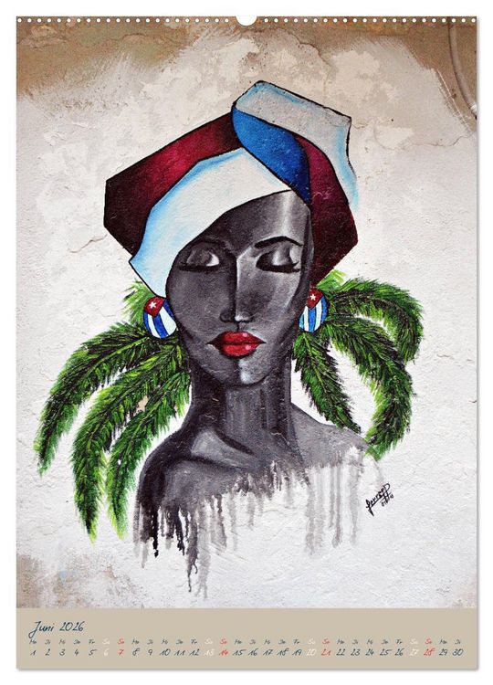 Produktbild: CUBAN GRAFITTI (hochwertiger Premium Wandkalender 2026 DIN A2 hoch), Kunstdruck in Hochglanz
