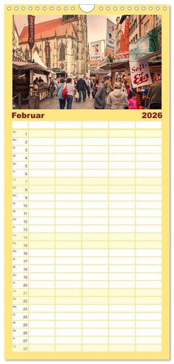 Produktbild: Familienplaner 2026 - Abenteuer M&uuml;nster - Echt jovel! mit 5 Spalten (Wandkalender, 21 x 45 cm) CALVENDO