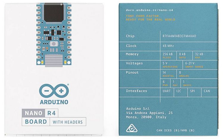 Produktbild: ARDUINO Nano R4 Mikrocontroller-Board mit Header