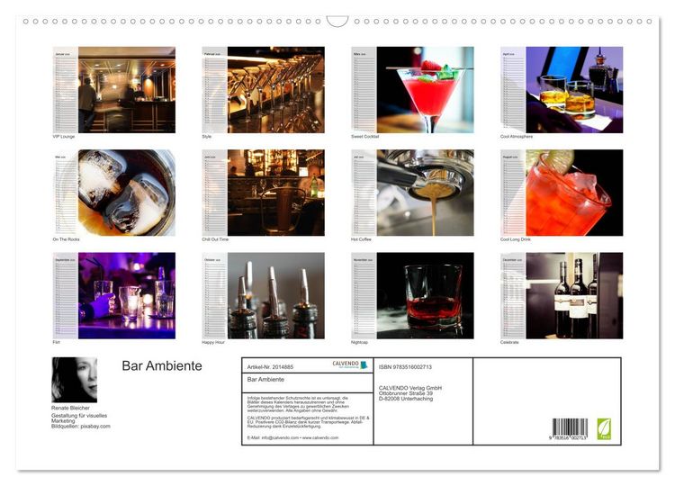 Produktbild: Bar Ambiente (Wandkalender 2026 DIN A2 quer), CALVENDO Monatskalender