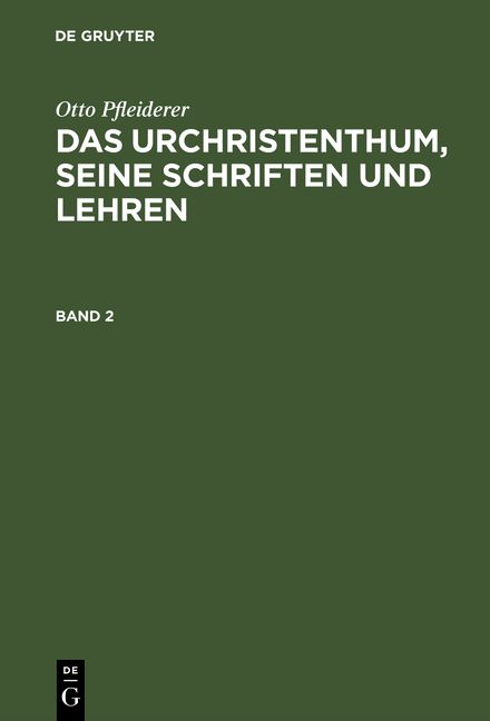 Produktbild: Das Urchristenthum, seine Schriften und Lehren. Band 2