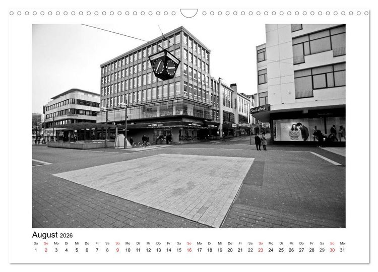 Produktbild: Bochum Black and White (Wandkalender 2026 DIN A3 quer), CALVENDO Monatskalender