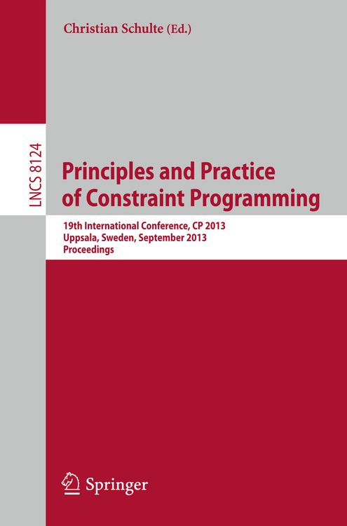 Produktbild: Principles and Practice of Constraint Programing-CP 2013