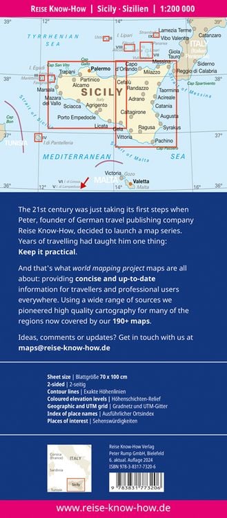 Produktbild: Reise Know-How Landkarte Sizilien (1:200.000)