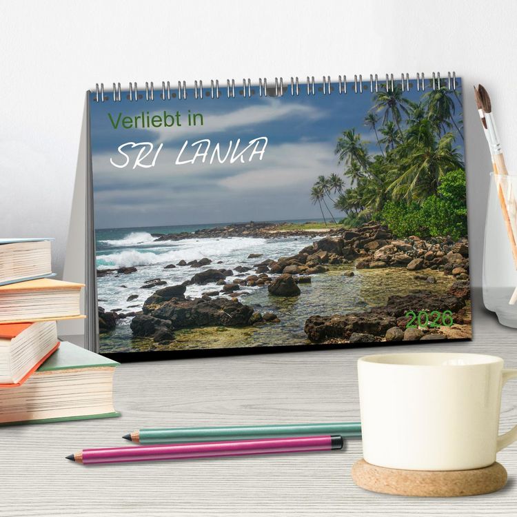 Produktbild: Verliebt in Sri Lanka (Tischkalender 2026 DIN A5 quer), CALVENDO Monatskalender