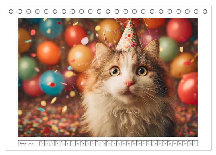 Produktbild: Miau mit Stil (Tischkalender 2026 DIN A5 quer), CALVENDO Monatskalender