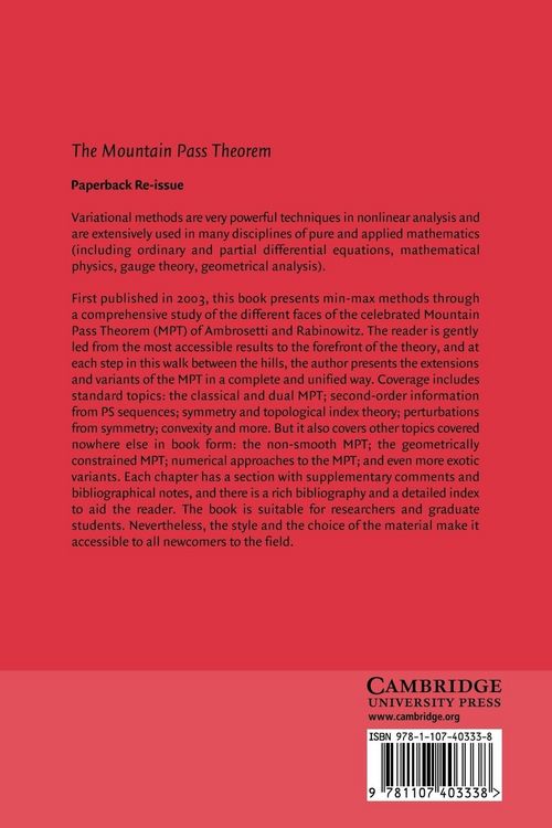 Produktbild: The Mountain Pass Theorem