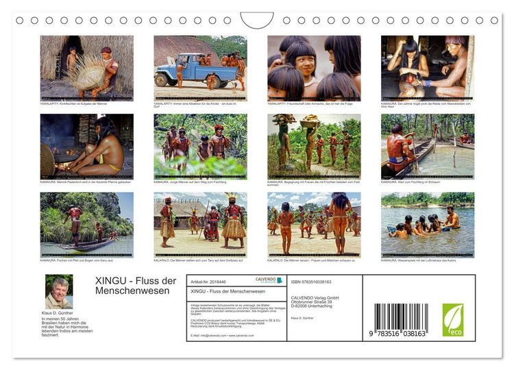 Produktbild: XINGU - Fluss der Menschenwesen (Wandkalender 2026 DIN A4 quer), CALVENDO Monatskalender