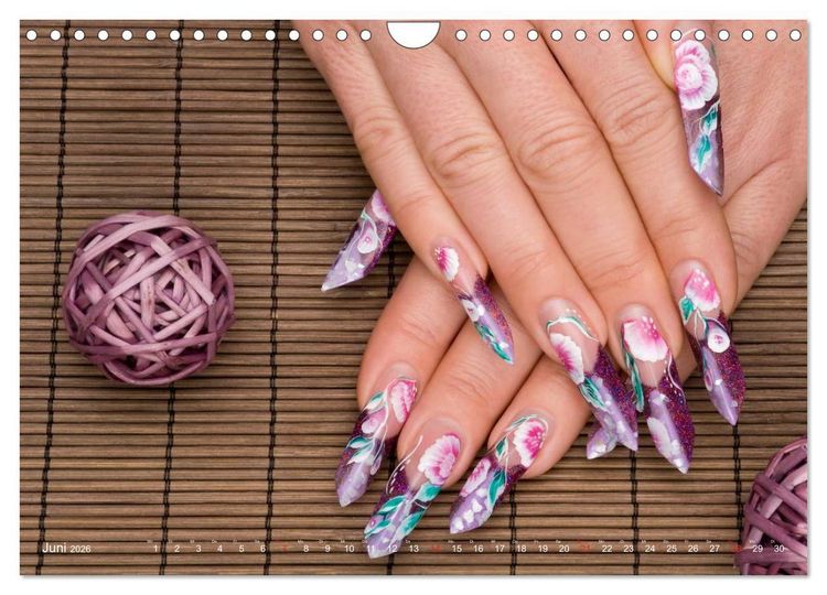 Produktbild: Verg&auml;ngliche Kunst - Nailart Episode 1 (Wandkalender 2026 DIN A4 quer), CALVENDO Monatskalender