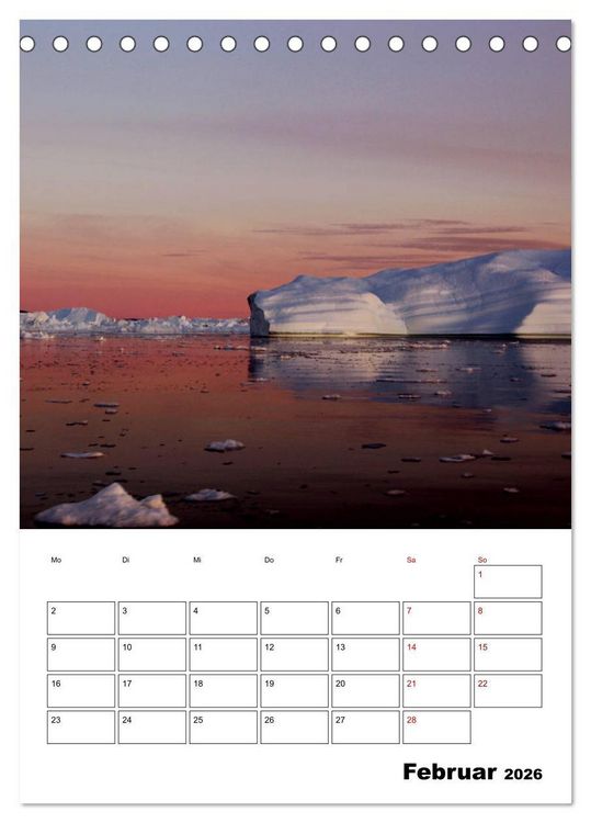 Produktbild: Die Eisberge von Ilulissat (Tischkalender 2026 DIN A5 hoch), CALVENDO Monatskalender