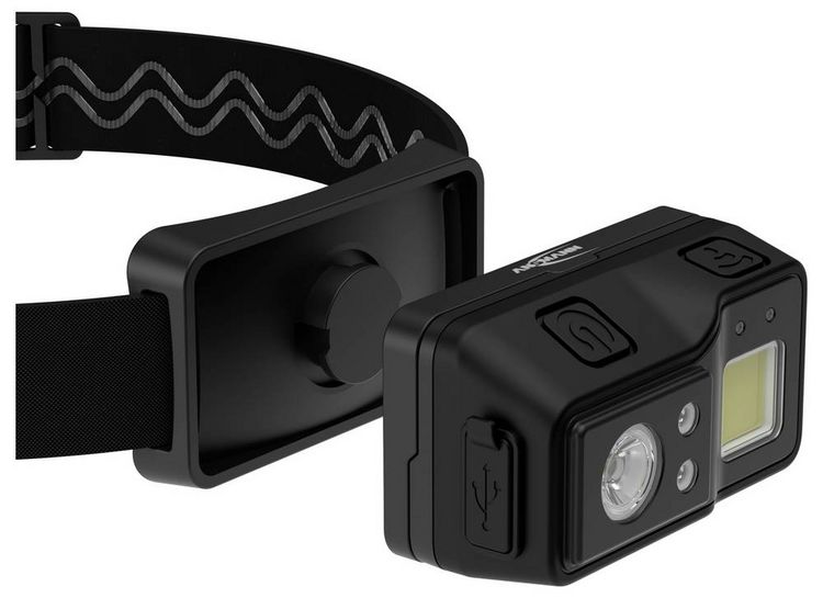 Produktbild: Ansmann Stirnlampe HD700RS-DS COB LED, LED Stirnlampe Li-Ionen Akkus 10.5h 1600-0701