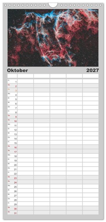 Produktbild: Familienplaner 2027 - Deepsky XVII mit 5 Spalten (Wandkalender, 21 x 45 cm) CALVENDO