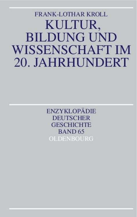 Produktbild: Kultur, Bildung und Wissenschaft im 20. Jahrhundert