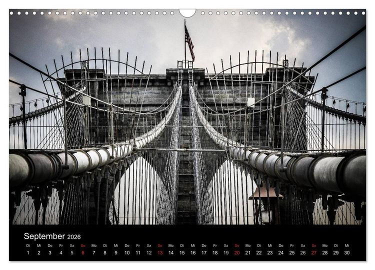 Produktbild: Brooklyn Bridge - New York City (Wandkalender 2026 DIN A3 quer), CALVENDO Monatskalender