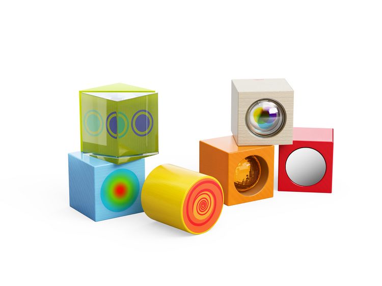 Produktbild: HABA 2013397001 - Entdeckerbausteine Optik, 7-teilig