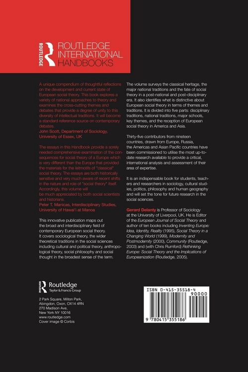 Produktbild: Handbook of Contemporary European Social Theory