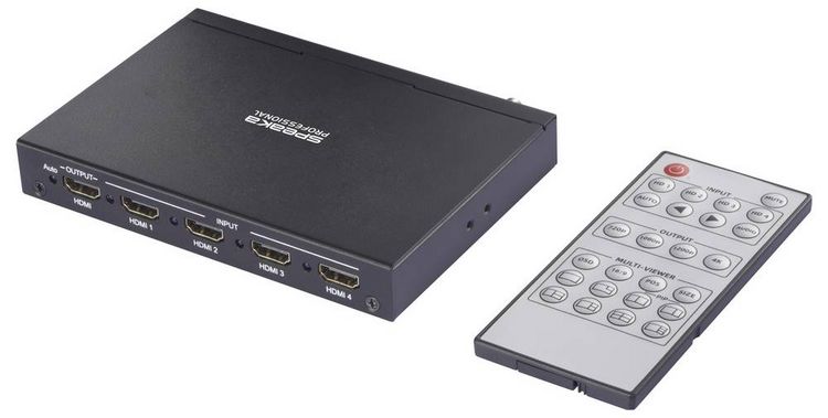 Produktbild: SpeaKa Professional SP-HDS-QMV200 4 Port HDMI Quad Multi-Viewer mit Picture in Picture-Funktion 3480 x 2160 Pixel